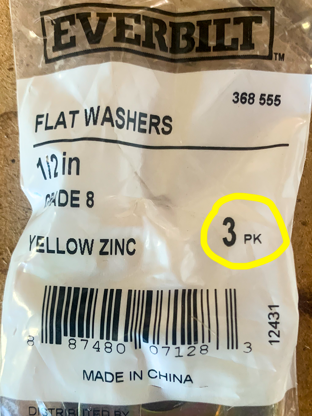 Why three washers?